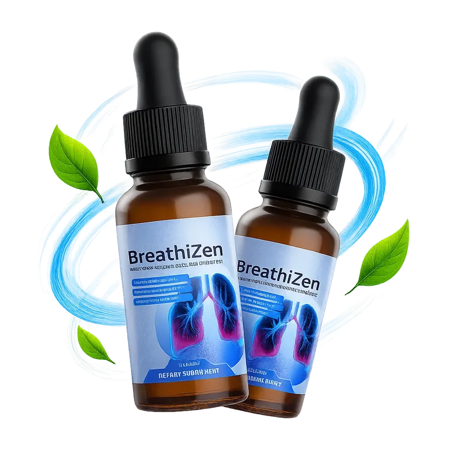 BreathiZen herbal respiratory wellness bottles